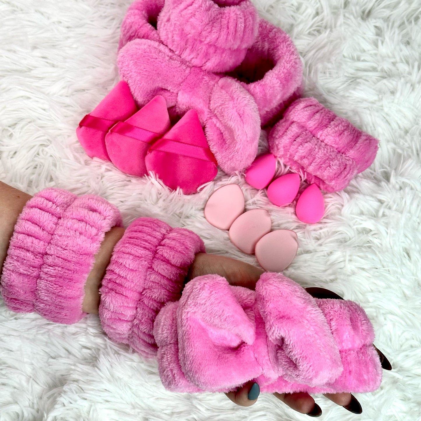 Plush set 12pc - Bright Pink