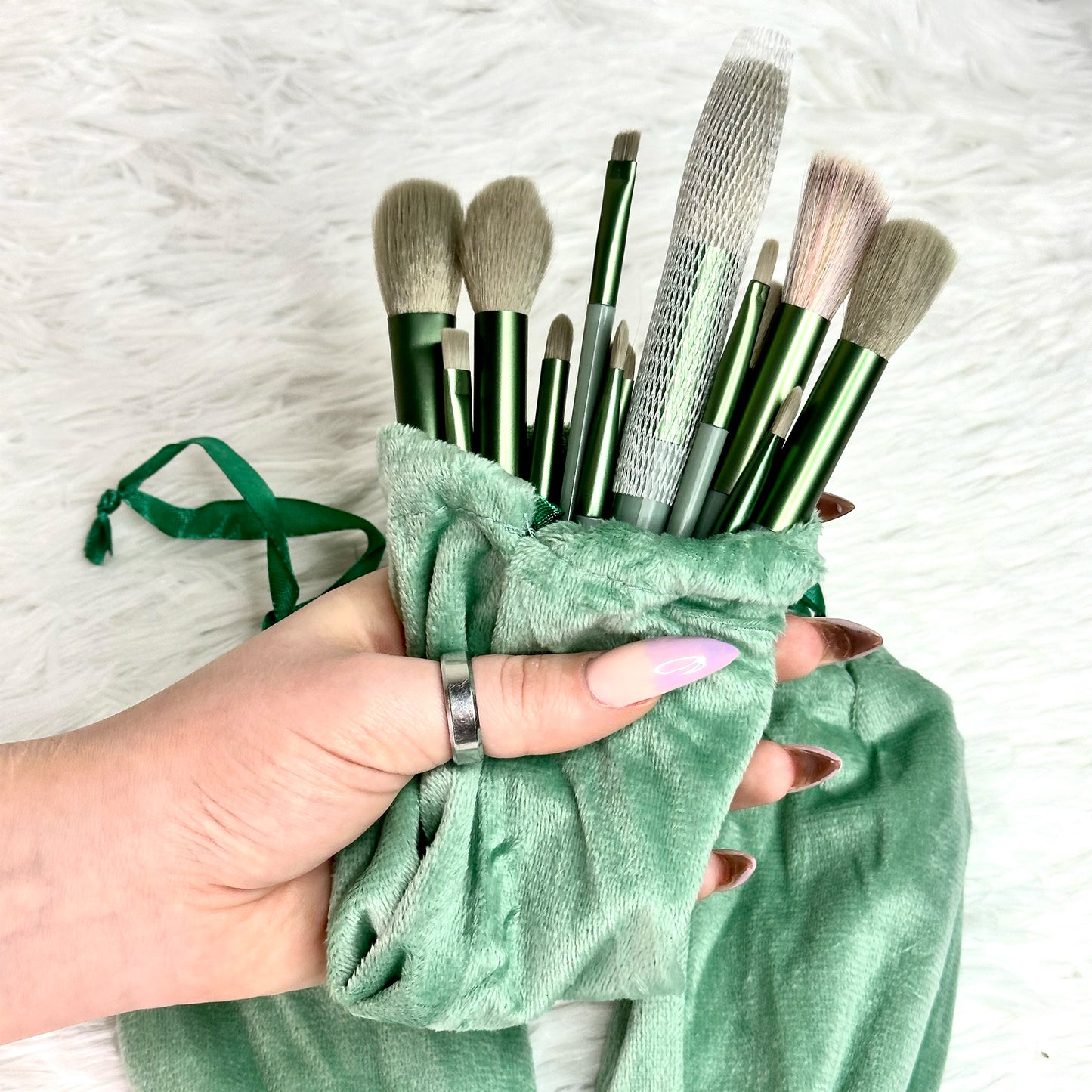 Makeup Brush 13pcs set - Green Tea