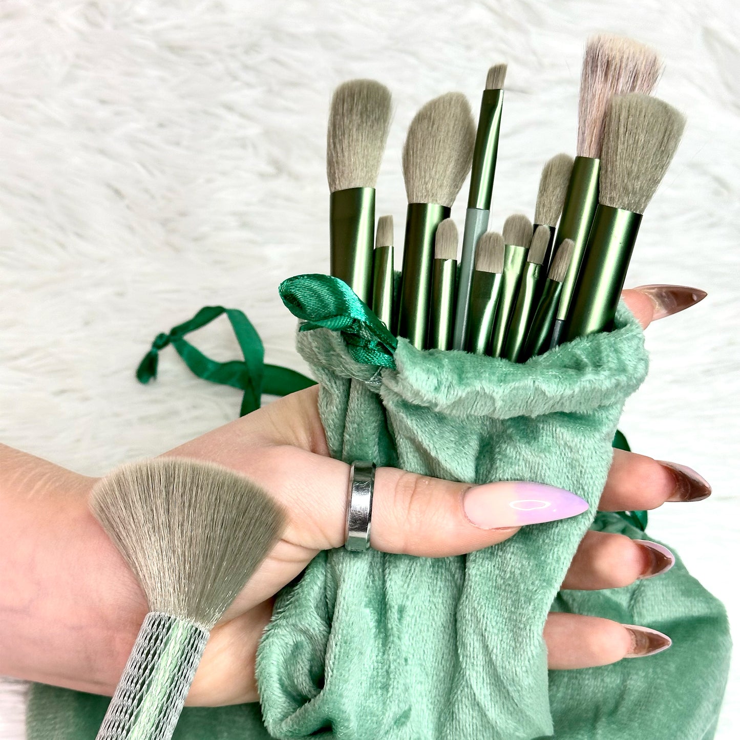 Makeup Brush 13pcs set - Green Tea